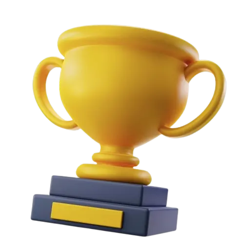 Offre pour les premiers Offre Victoire express pour entrepreneurs rapides et efficaces, représentée par un trophée. Solutions rapides pour propulser des projets web avec services de développement web, gestion de campagnes publicitaires en ligne et optimisation marketing digital.